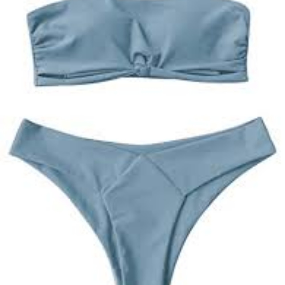 Knot bandeau bikini top